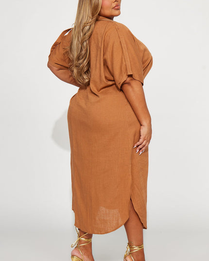 Fashion Nova Lucia Women's Shirt Midi Dress