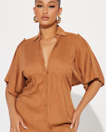 Fashion Nova Lucia Women's Shirt Midi Dress