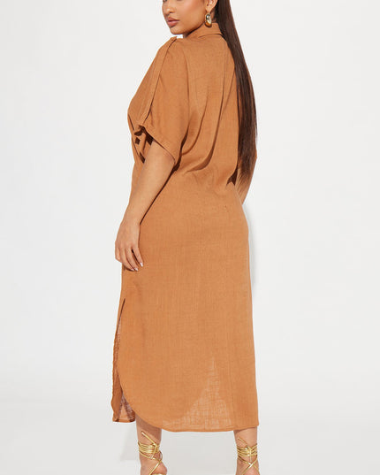 Fashion Nova Lucia Women's Shirt Midi Dress