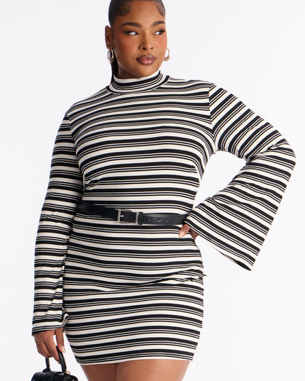 Fashion Nova Rowan Belted Ribbed Women's Mini Dress