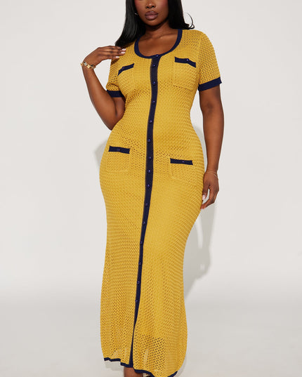 Fashion Nova Elena Crochet Women's Maxi Dress