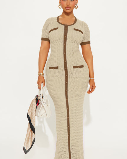 Fashion Nova Elena Crochet Women's Maxi Dress