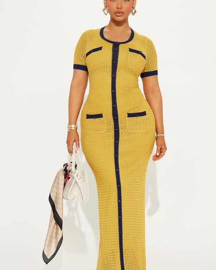 Fashion Nova Elena Crochet Women's Maxi Dress