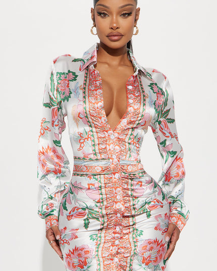 Fashion Nova Becoming Richer Satin Women's Shirt Dress