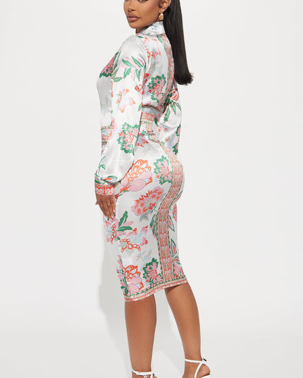 Fashion Nova Becoming Richer Satin Women's Shirt Dress