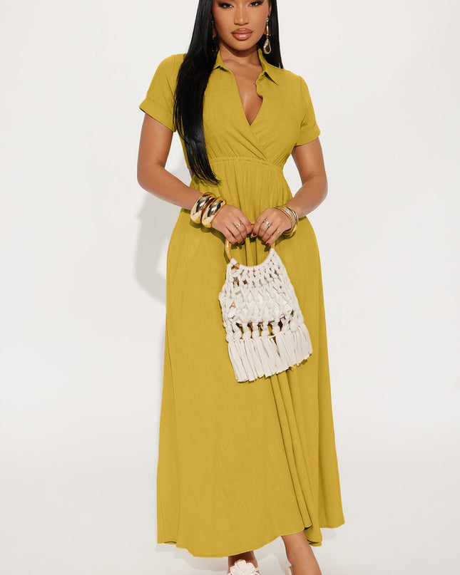 Fashion Nova Linen Shirt Women's Maxi Dress