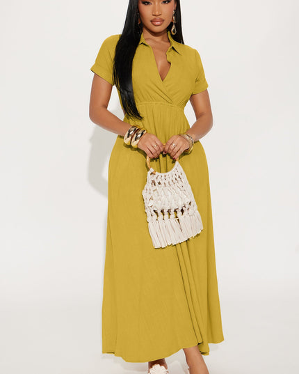Fashion Nova Linen Women's Maxi Shirt Dress