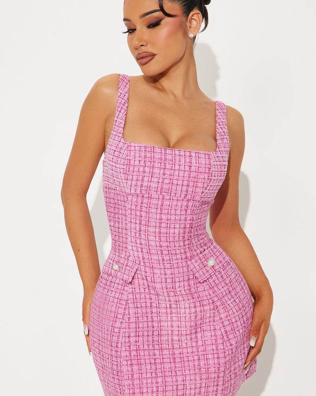 Fashion Nova Honored to Be Here Tweed Women's Micro Mini Dress