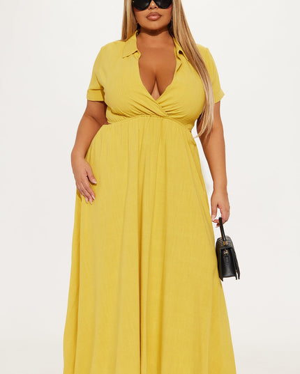 Fashion Nova Linen Women's Maxi Shirt Dress