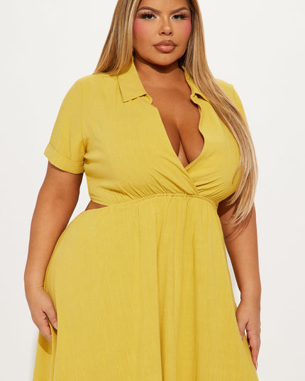 Fashion Nova Linen Women's Maxi Shirt Dress