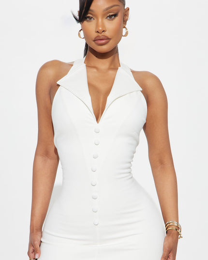 Fashion Nova Mia Halter Ponte Women's Maxi Dress