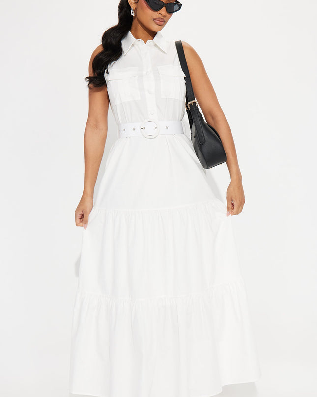 Fashion Nova Michaela Poplin Women's Maxi Dress