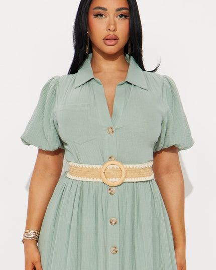 Fashion Nova Georgina Short Sleeve Women's Maxi Shirt Dress
