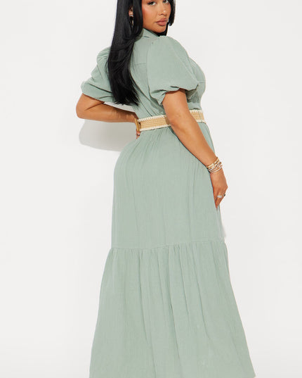 Fashion Nova Georgina Short Sleeve Women's Maxi Shirt Dress