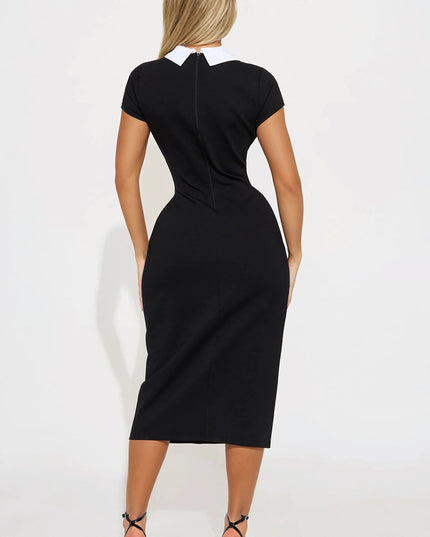 Fashion Nova Pretty and Smart Short Sleeve Women's Midi Dress
