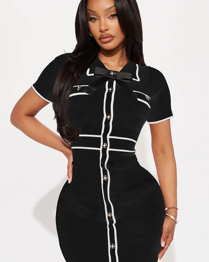 Fashion Nova Zhadie Sweater Short Sleeve Women's Mini Dress