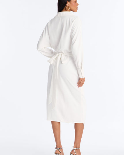 Fashion Nova Giada Women's Wrap Shirt Midi Dress