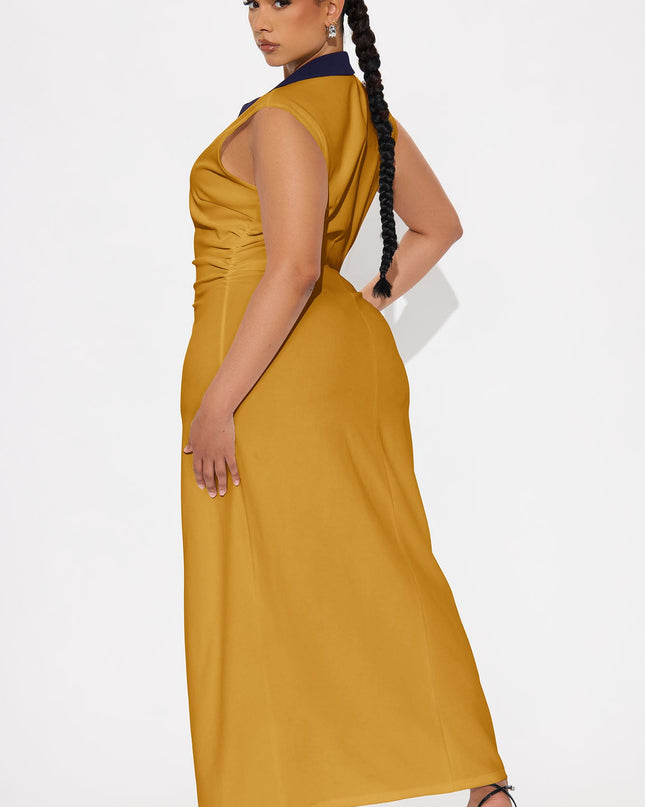 Fashion Nova Stella Contrast Sleeveless Women's Maxi Dress