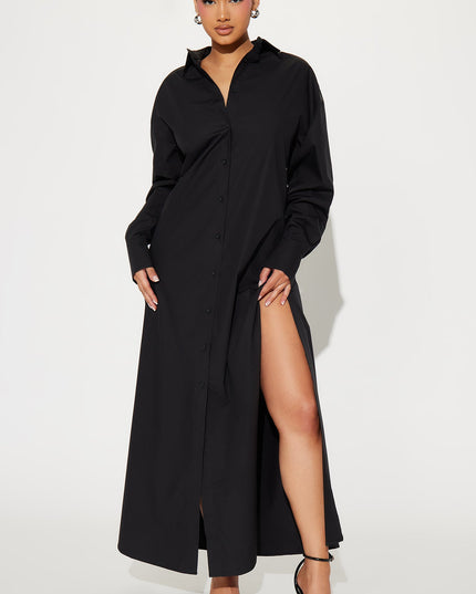 Fashion Nova Eleanor Oversized Women's Maxi Shirt Dress