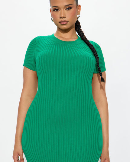 Fashion Nova Rare Catch Ribbed Women's Midi Dress
