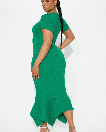 Fashion Nova Rare Catch Ribbed Women's Midi Dress