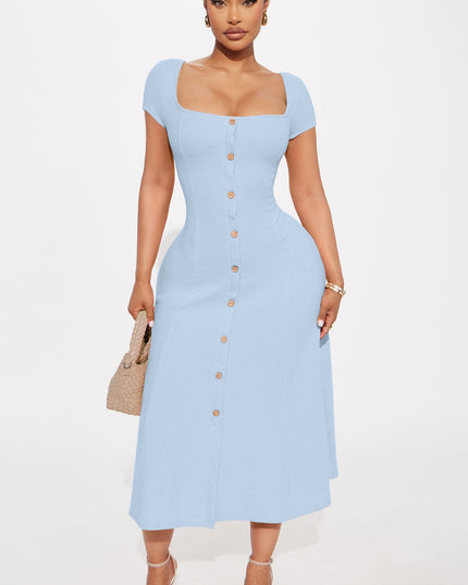 Fashion Nova Just a Moment Scoop Neck Women's Midi Dress