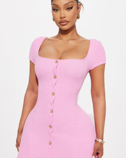 Fashion Nova Just a Moment Scoop Neck Women's Midi Dress