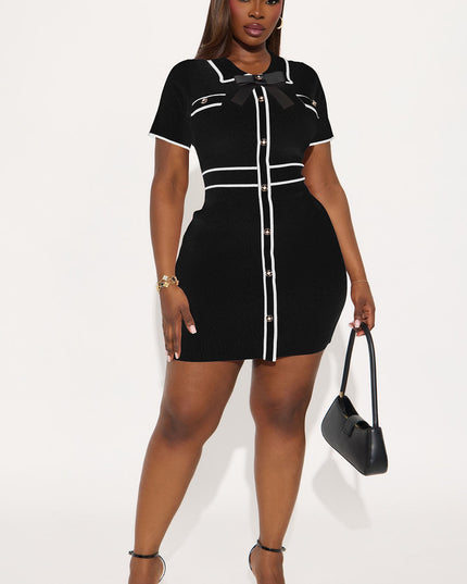 Fashion Nova Zhadie Sweater Short Sleeve Women's Mini Dress