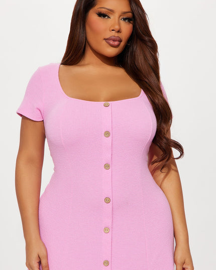 Fashion Nova Just a Moment Scoop Neck Women's Midi Dress
