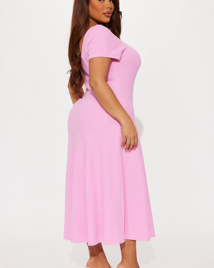 Fashion Nova Just a Moment Scoop Neck Women's Midi Dress