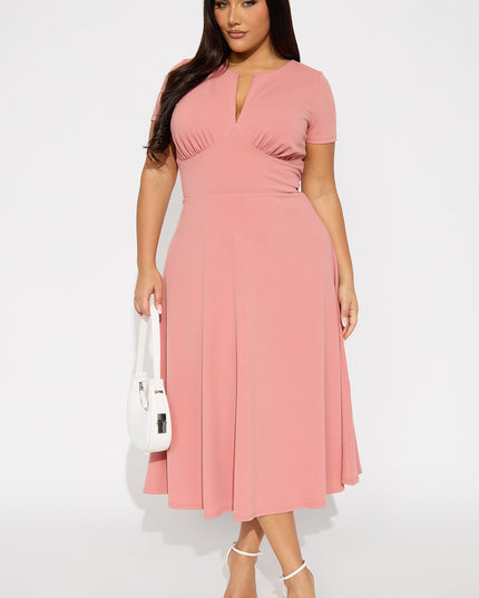 Fashion Nova Charolette Short Sleeve Women's Midi Dress