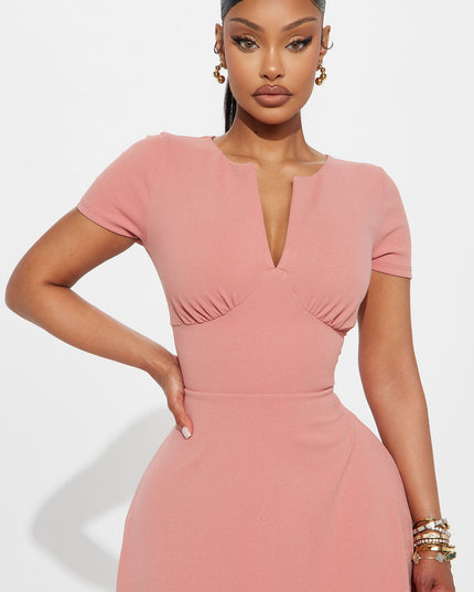 Fashion Nova Charolette Short Sleeve Women's Midi Dress