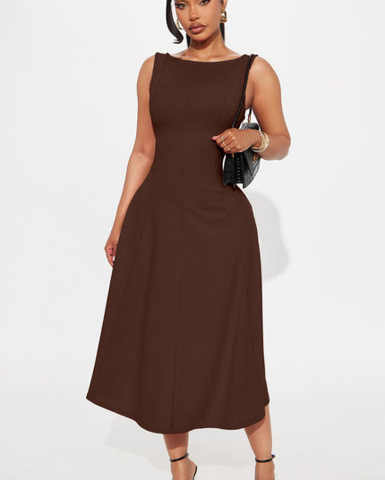 Fashion Nova Sweet Sunday Knit Crepe Women's Midi Dress