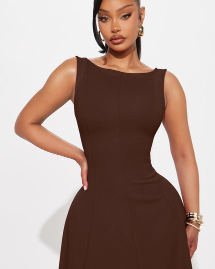 Fashion Nova Sweet Sunday Knit Crepe Women's Midi Dress