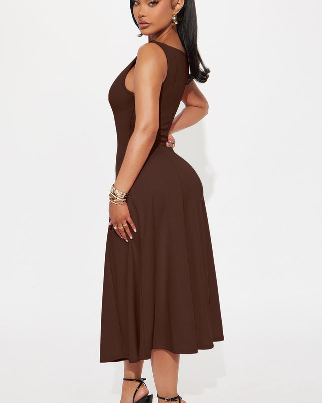 Fashion Nova Sweet Sunday Knit Crepe Women's Midi Dress