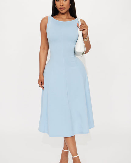 Fashion Nova Sweet Sunday Knit Crepe Women's Midi Dress