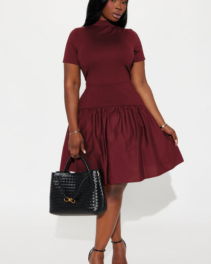 Fashion Nova Kennedy Short Sleeve Drop Waist Women's Mini Dress