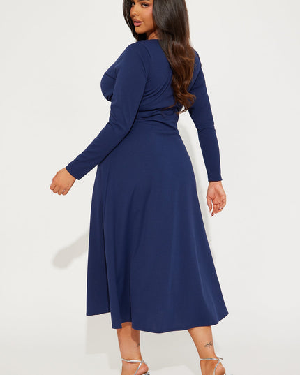 Fashion Nova Charolette Long Sleeve Women's Midi Dress