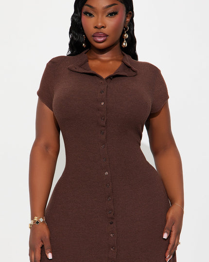 Fashion Nova Dara Textured Women's Midi Dress