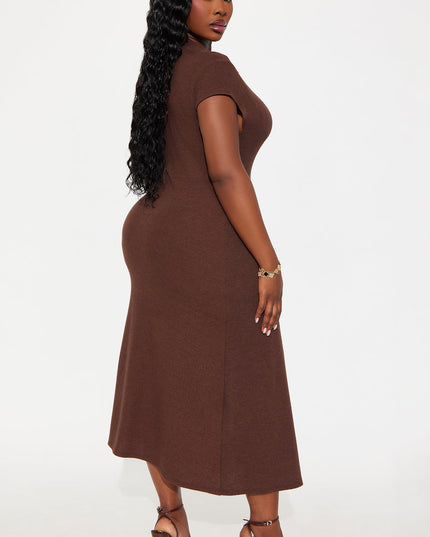 Fashion Nova Dara Textured Women's Midi Dress