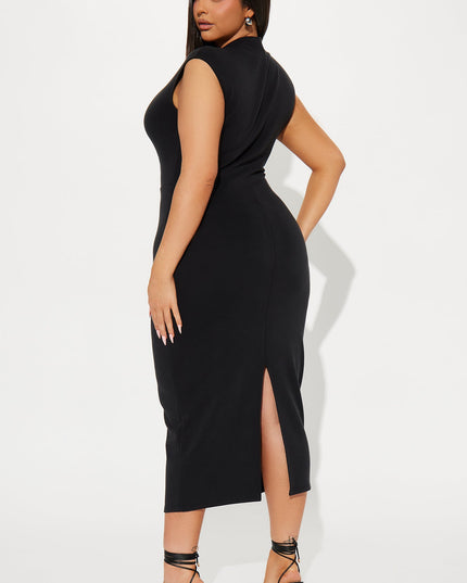 Fashion Nova Carrie Short Sleeve Women's Ruched Midi Dress