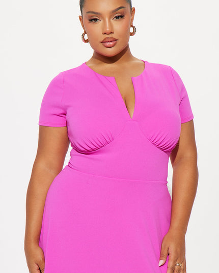 Fashion Nova Charolette Short Sleeve Women's Midi Dress