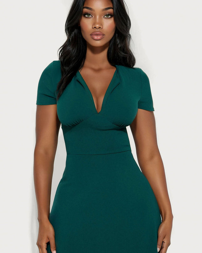 Fashion Nova Charolette Short Sleeve Women's Midi Dress