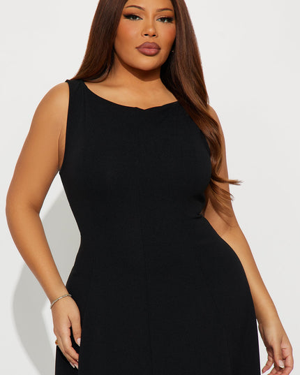 Fashion Nova Sweet Sunday Knit Crepe Women's Midi Dress
