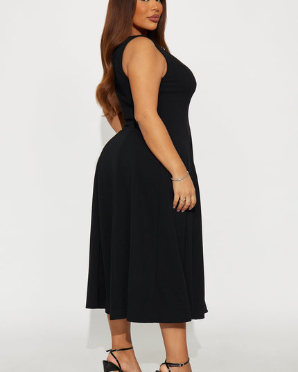 Fashion Nova Sweet Sunday Knit Crepe Women's Midi Dress