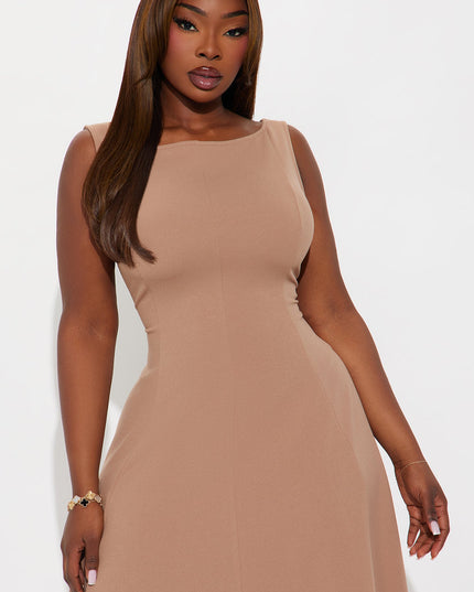 Fashion Nova Sweet Sunday Knit Crepe Women's Midi Dress