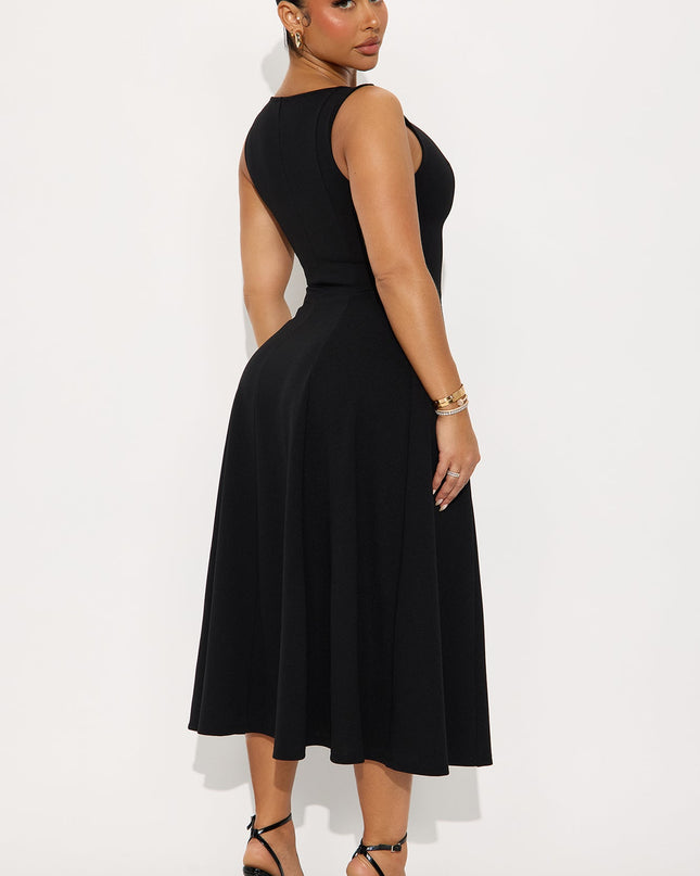 Fashion Nova Sweet Sunday Knit Crepe Women's Midi Dress