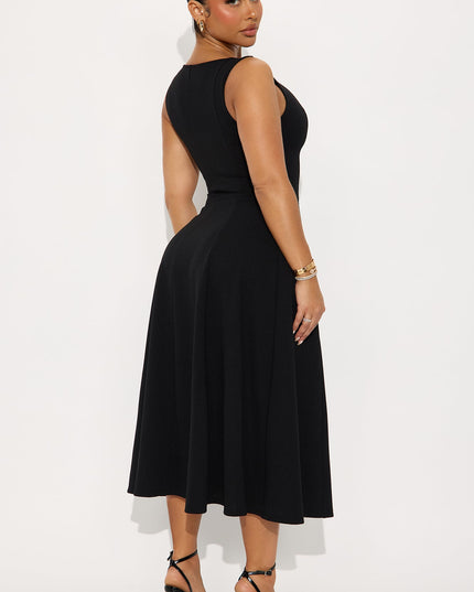 Fashion Nova Sweet Sunday Knit Crepe Women's Midi Dress