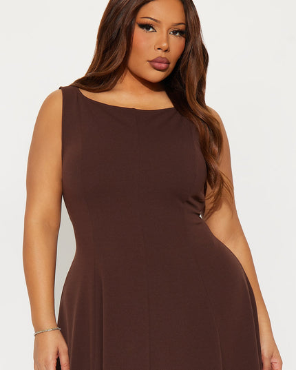 Fashion Nova Sweet Sunday Knit Crepe Women's Midi Dress