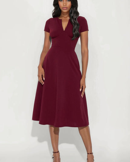 Fashion Nova Charolette Short Sleeve Women's Midi Dress